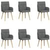 vidaXL Jed&aacute;lensk&eacute; stoličky 6 pcs L&aacute;tka Tmavosiv&aacute; 60 x 56 x 96 cm