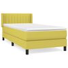 vidaXL Posteľn&yacute; r&aacute;m boxspring s matracom zelen&yacute; 90x190 cm l&aacute;tka