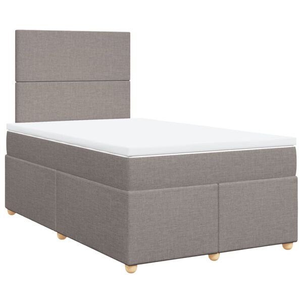 vidaXL Boxspring posteľ s matracom sivohned&yacute; 120x200 cm l&aacute;tka