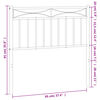 vidaXL Kovov&eacute; čelo postele biele 90 cm