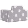 vidaXL Detská pohovka bledosivá s hviezdičkami mäkký plyš