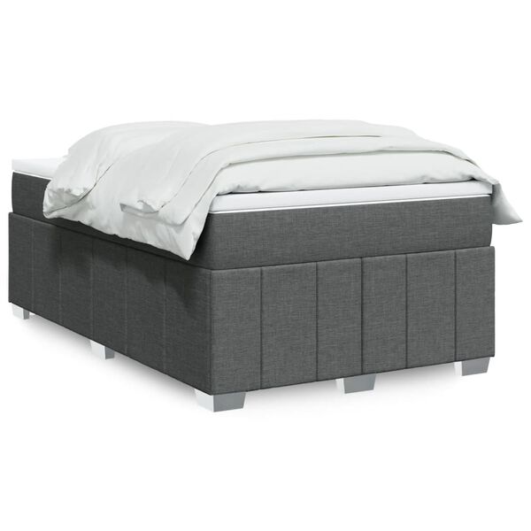 vidaXL Boxspring posteľ s matracom tmavosiv&yacute; 120x200 cm l&aacute;tka
