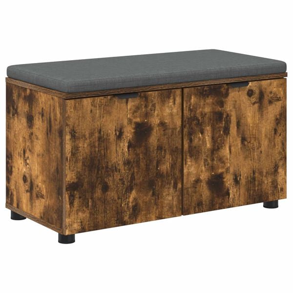 vidaXL Predsieňov&aacute; lavica s vank&uacute;&scaron;om Dymov&aacute; dub 80 x 46 x 46 cm