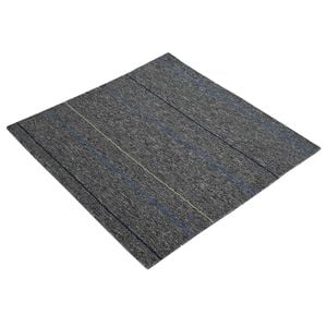 vidaXL Kobercov&aacute; dlaždica Stredne &scaron;ed&aacute; s pruhmi 50 x 50 cm 4 pcs