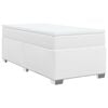 vidaXL Boxspring posteľ s matracom biela 80x200 cm umel&aacute; koža