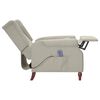 vidaXL Sklápacie masážne kreslo, svetlosivé, mikrovlákno