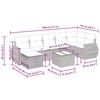 vidaXL 7-dielna záhradná súprava pohoviek s vankúšmi svetlosivá