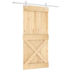 vidaXL Posuvn&eacute; dvere 95 x 210 cm Mas&iacute;vne borovicov&eacute; drevo (neupraven&eacute;)