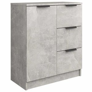 vidaXL Komoda bet&oacute;nov&aacute; siv&aacute; 60x30x70 cm spracovan&eacute; drevo