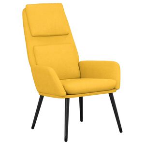 vidaXL Relaxačn&eacute; kreslo horčicovo-žlt&eacute; l&aacute;tkov&eacute;