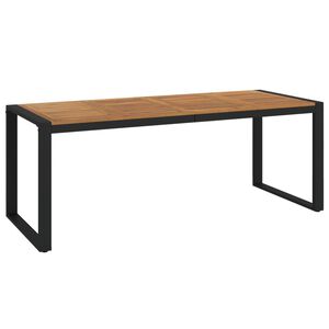 vidaXL Z&aacute;hradn&yacute; st&ocirc;l s nohami v tvare U 200x90x75 cm ak&aacute;ciov&yacute; mas&iacute;v