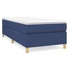 vidaXL Posteľný rám boxspring s matracom modrý 90x200 cm látka