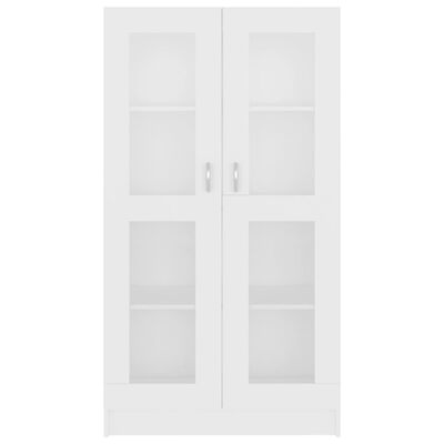 vidaXL Vitrína, biela 82,5x30,5x150 cm, kompozitné drevo