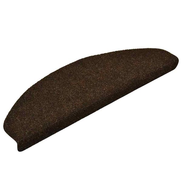 vidaXL Schodov&eacute; rohože, samolepiace, 15 ks, 65x21x4 cm, hned&eacute;, polkruhov&eacute;, veľk&eacute;