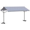 vidaXL Samostatne stojaca mark&iacute;za modrobiela 400x300 cm l&aacute;tka a oceľ