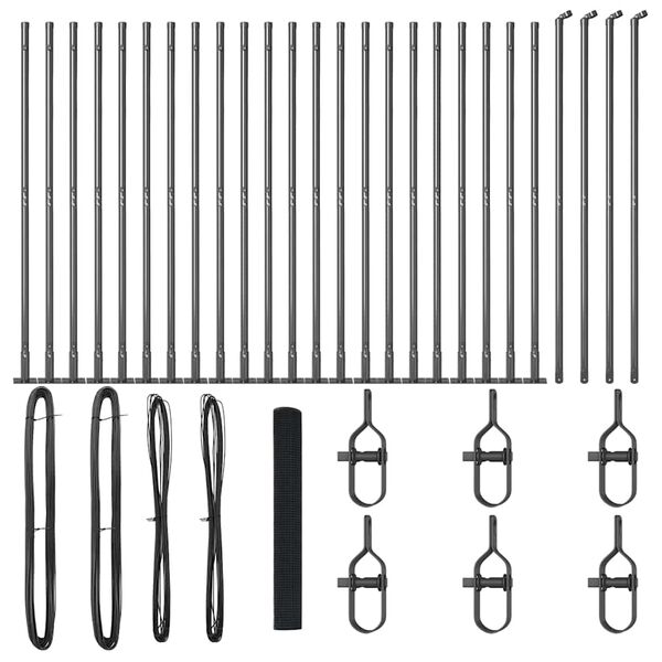 vidaXL Stĺp na plot. Siv&aacute; 50 x 1,2 m (16 x 16 mm sieť) Ocel a PVC