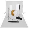 vidaXL Fotografick&eacute; vybavenie so softboxami, pozad&iacute;m a reflektorom