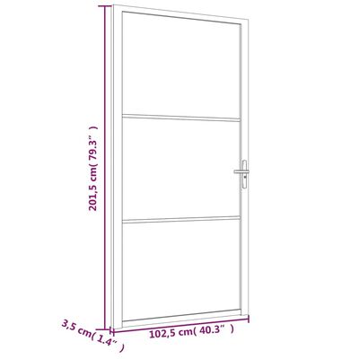 vidaXL Vnútorné dvere 102,5x201,5 cm biele matné sklo a hliník