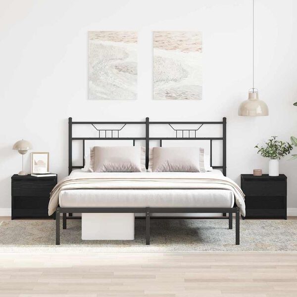 vidaXL Nočný stolík 2 pcs Čierny dub 40 x 30 x 39 cm Kompozitné drevo