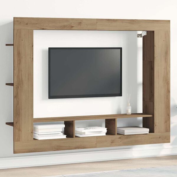 vidaXL TV skrinka dub artisan 152 x 22 x 113 cm Kompozitn&eacute; drevo
