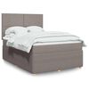 vidaXL Posteľn&yacute; r&aacute;m boxspring s matracom sivohned 160x200 cm l&aacute;tka