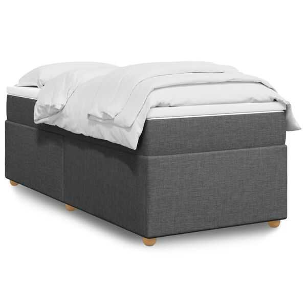 vidaXL Boxspring posteľ s matracom tmavosivá 90x190 cm látka