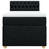 vidaXL Posteľný rám boxspring s matracom čierny 90x190 cm látka