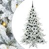 vidaXL Umel&yacute; Skl&aacute;pac&iacute; Vianočn&yacute; Stromček Biela 180 cm PVC a oceľ