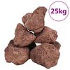 vidaXL Sopečn&eacute; kamene 25 kg červen&eacute; 10-30 mm
