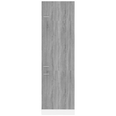 vidaXL Skrinka na chladničku sivá sonoma 60x57x207 cm spracované drevo