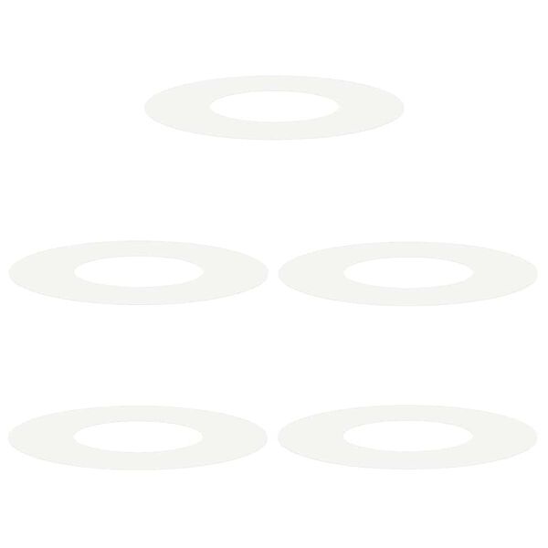 vidaXL vhodn&yacute; pre ploch&eacute; stromov&eacute; kr&uacute;žky 5 pcs Biela &Oslash;30 / 60 cm Oceľ