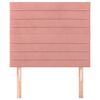 vidaXL Čelo postele ružov&eacute; 80x5x118/128 cm zamatov&eacute;