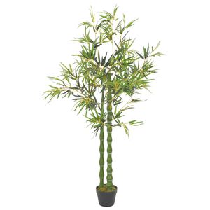vidaXL Umel&aacute; rastlina, bambus s kvetin&aacute;čom, zelen&aacute; 160 cm