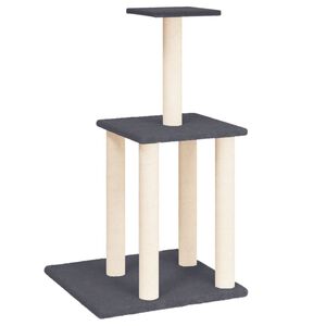 vidaXL &Scaron;krabadlo pre mačky so sisalov&yacute;mi stĺpikmi tmavosiv&eacute; 85,5 cm