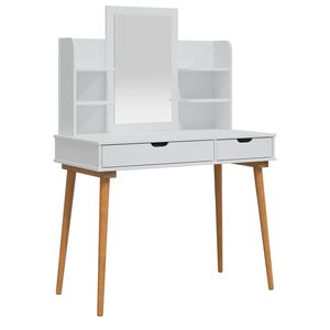 vidaXL Sada toaletn&eacute;ho stol&iacute;ka FAUSKE 4 ks Biela 100 x 50 x 143 cm