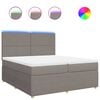 vidaXL Boxspring posteľ s matracom sivohned&yacute; 200x200 cm l&aacute;tka
