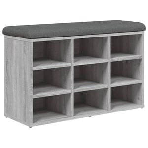 vidaXL Lavička na top&aacute;nky siv&aacute; sonoma 82x32x50 cm kompozitn&eacute; drevo