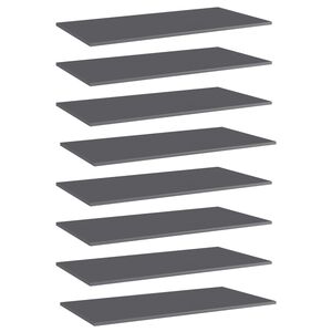 vidaXL Pr&iacute;davn&eacute; police 8 ks, leskl&eacute; siv&eacute; 80x30x1,5 cm, drevotrieska