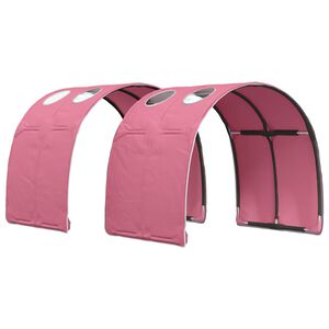 vidaXL Tunelov&aacute; posteľ 2 ks Ružov&aacute; Polyester