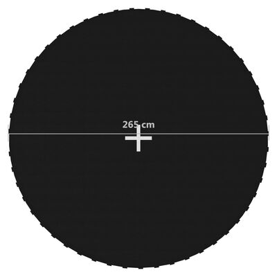 vidaXL Skákacia plocha na 3,05 m okrúhlu trampolínu, látka, čierna