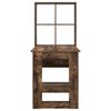 vidaXL St&ocirc;l s poličkou Dymov&aacute; dub 122 x 67 x 145 cm Kompozitn&eacute; drevo