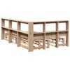 vidaXL Posteľ s knižnicou bez matraca 120x190 cm borovicov&yacute; mas&iacute;v