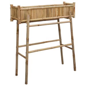 vidaXL Z&aacute;hradn&yacute; kvetin&aacute;č s držiakom Pr&iacute;rodn&aacute; 100 x 38 x 114 cm Bambus