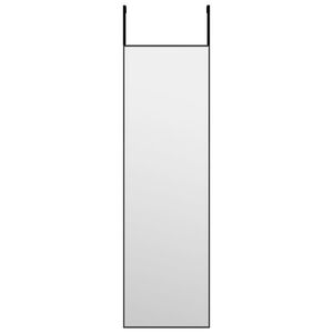 vidaXL Zrkadlo na dvere čierne 30x100 cm sklo a hlin&iacute;k