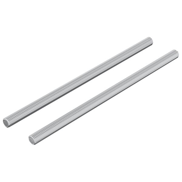 vidaXL Skrutkov&aacute; tyč 2 pcs Strieborn&aacute; 6 x 120 mm Oceľ