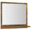 vidaXL K&uacute;peľňov&eacute; zrkadlo dymov&yacute; dub 40x10,5x37 cm spracovan&eacute; drevo