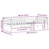 vidaXL Posteľ bez matraca biela 75x190 cm masívna borovica