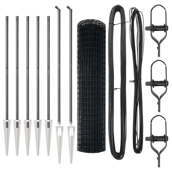 vidaXL Plot s podperou Siv&aacute; 1,2 x 10 m Ocel a PVC