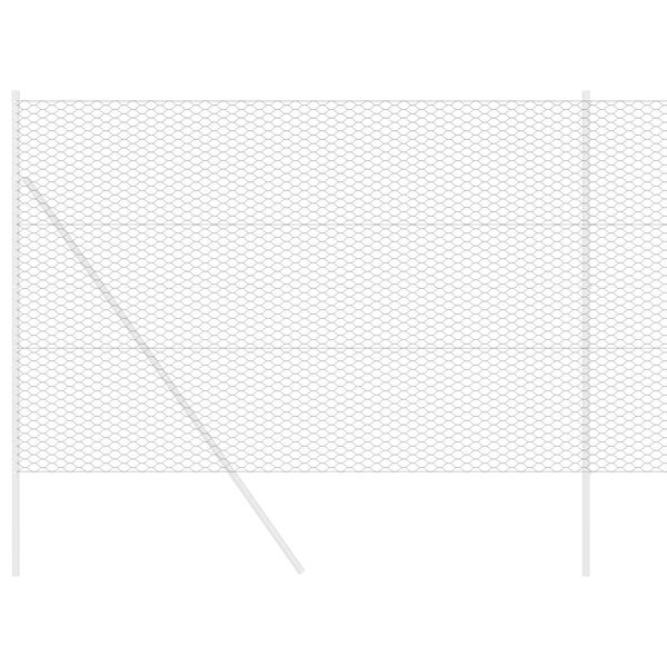 vidaXL Hexagonálny plot Sivá 1.6 x 50 m Oceľ