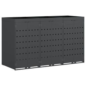vidaXL &Uacute;ložisko na 3 ko&scaron;e Wheelie Antracit 204 x 77,5 x 121,5 cm
